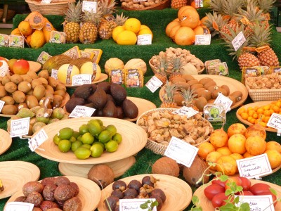 market healthy food eating