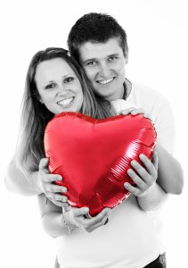 Caucasian Couple Female Happiness Happy Heart