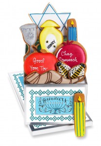 Biscuiteers  Jewish New Year Tin Rosh Hashana with stickers lowres
