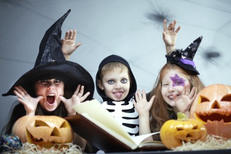 Children dressed up for Halloween