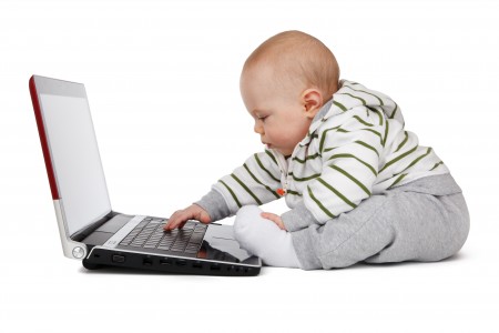 Baby Boy Child Childhood Computer Concept