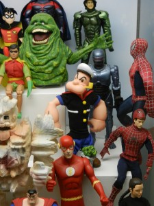 dressing up Jabba Spiderman Superman Batman Robocop Cartoon superheroes