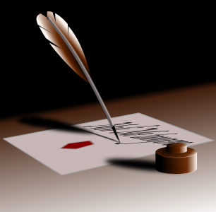 Quill Pen Write Author Ink Feather Paper Old writing book