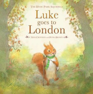 book cover with hyde park squirrels in the forest 