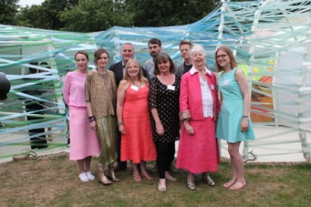 In the front row from right to left Robin Stevens, Sherley Hughes and Julia Donaldson 