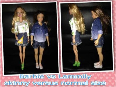 Barbie vs Lammily skinny versus normal size doll LondonMums magazine