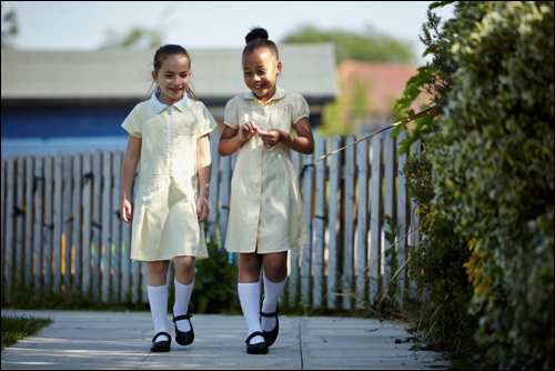 Walk to School Week girls uniform london