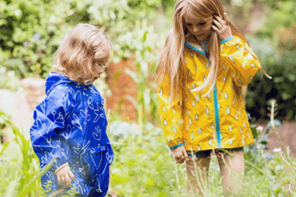 eco baby children in green sustainable parenting