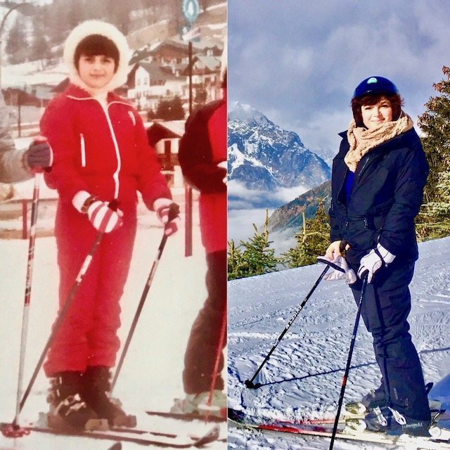 skiing in the Dolomites and in France