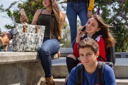 teenagers chatting posing for mums magazine