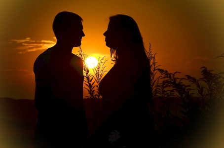 couple kiss at dawn morning sex