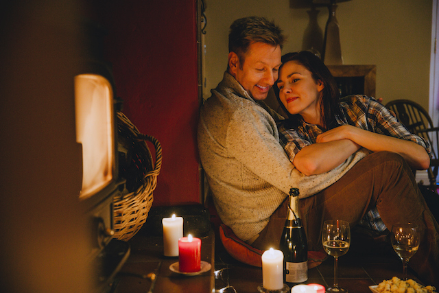 Romantic Mature Couple Relaxing at Home