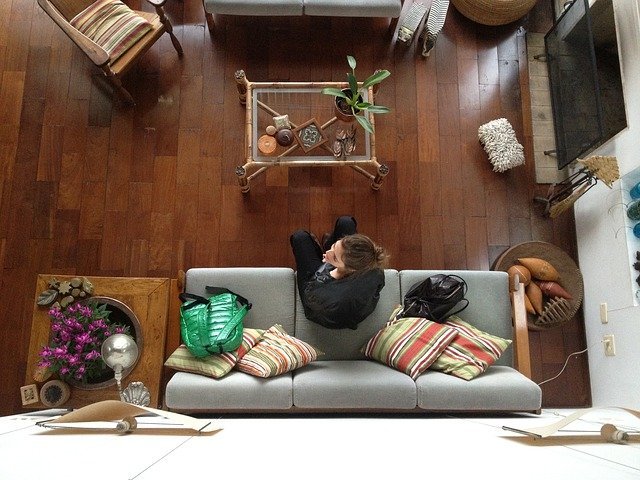 home arrangements house sitting girl