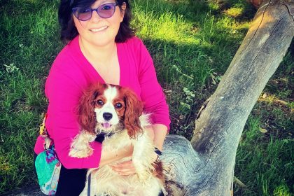 Monica & kinmg charles cavalier dog Biscuit in Richmond Park