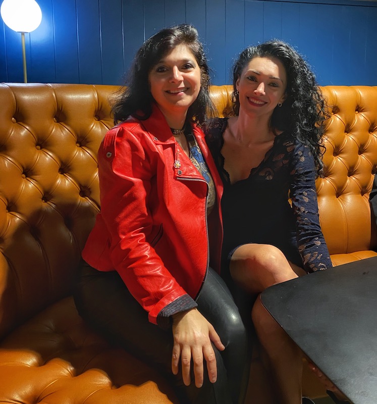 Monica Costa and tango champion dancer Gisela Galeassi posing for mums magazine 