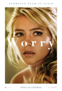 Blonde Florence Pugh looking worries posing for mums magazine 