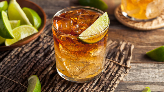 dark & stormy halloween cocktail glass