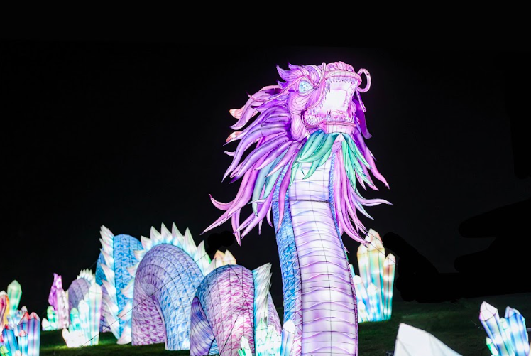 Christmas lights at Lightopia London A Christmas Fantasy at Crystal Palace Park