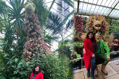 Monica Costa at kew gardens orchid festival 2023 collage
