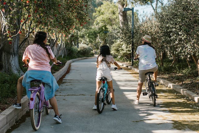 kids riding bikes in france 