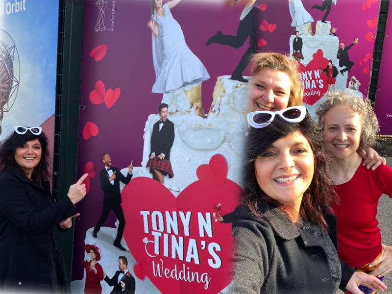 Tony n' Tina's Wedding at the ArcelorMittal Orbit Tower collage
