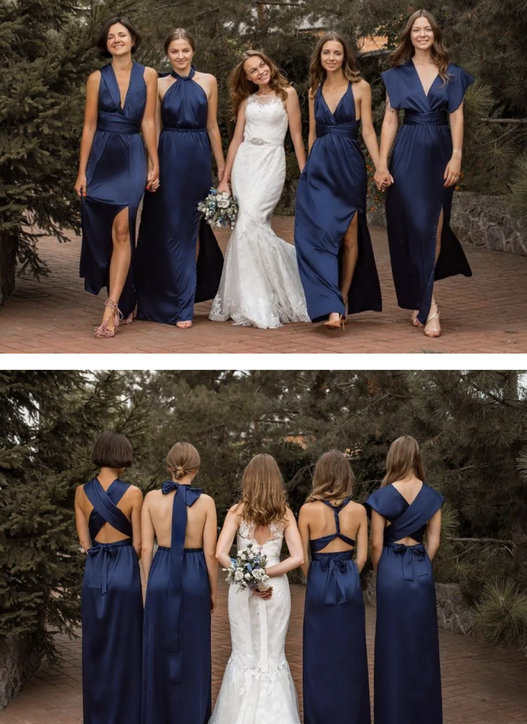 infinity dress navy 