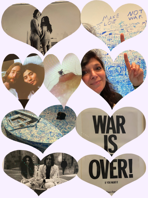 Yoko ono and john lennon collage by london mums magazine