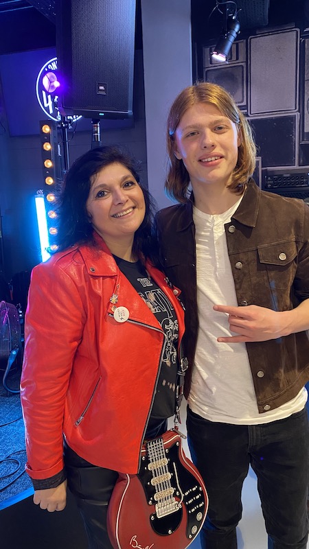 Monica Costa with Toby Lee at the Gibson Garage
