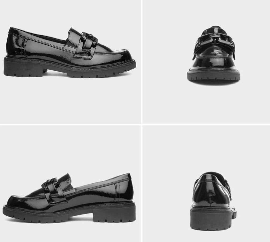 Jana Softline Kimberley Womens Black Patent Loafer 